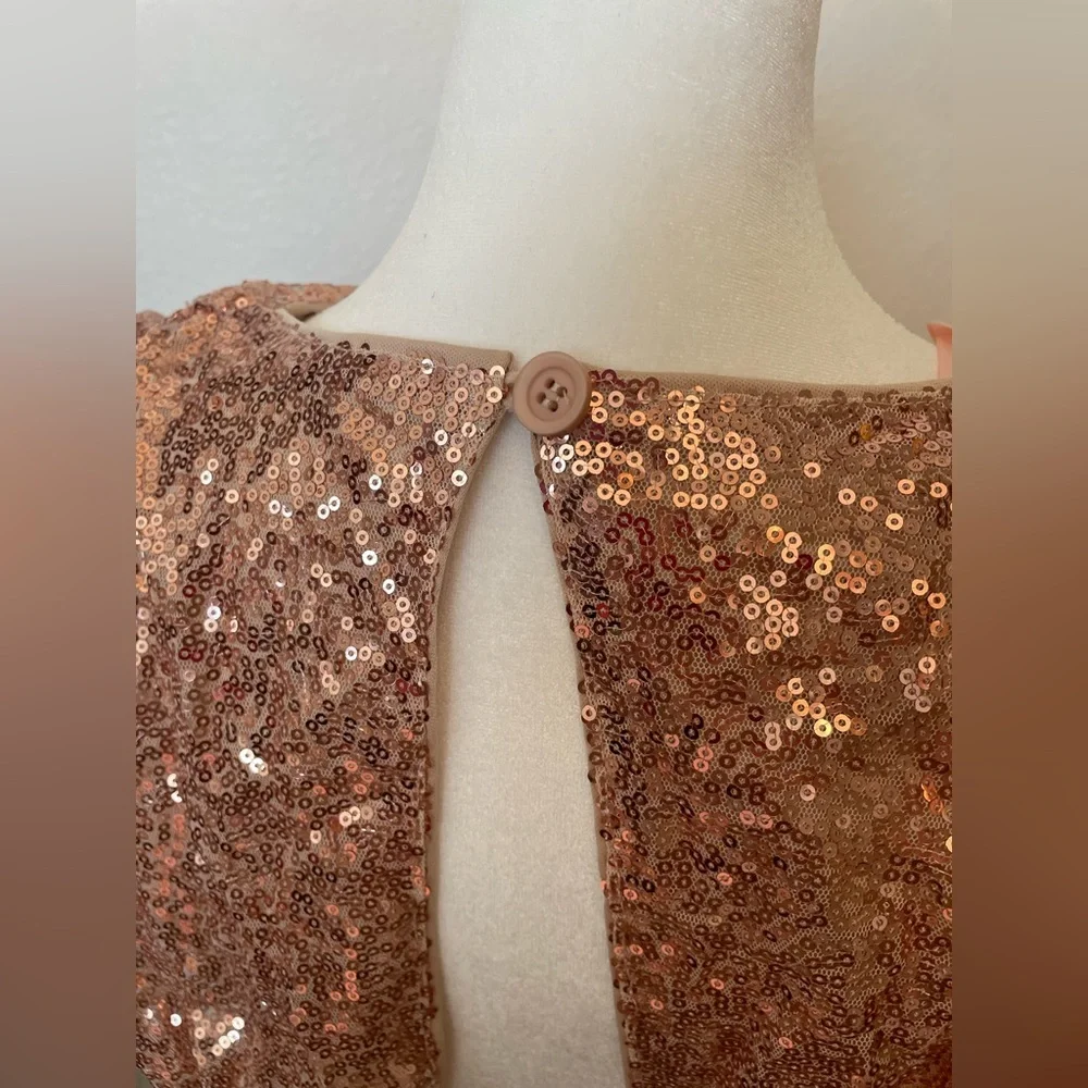 Style of CB Sequin Rose Gold Dress - Picture 6 of 9